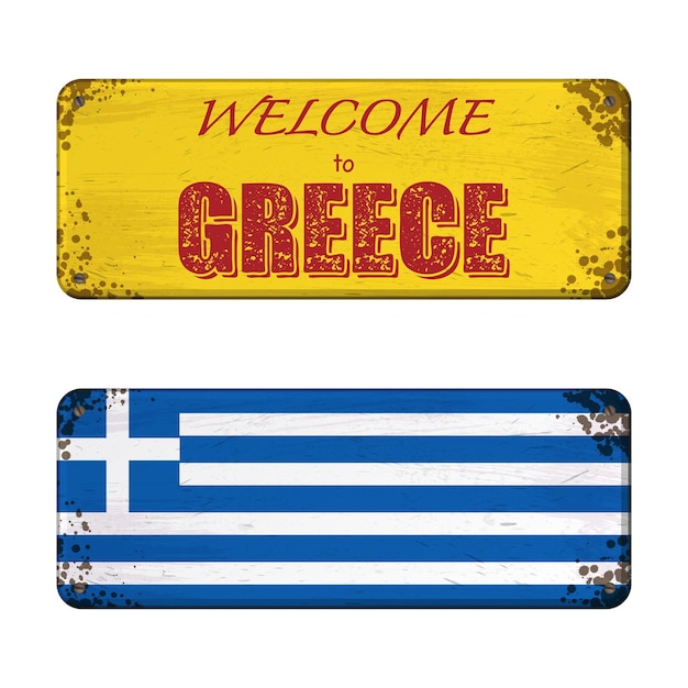 Welcome to Greece nameplate