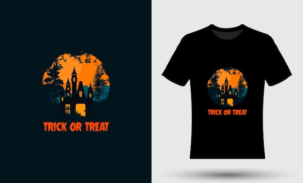 welcome Halloween tshirt design with a monster house