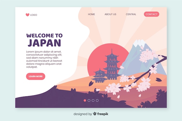 Welcome to japan landing page