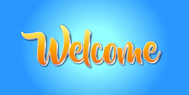 Welcome Lettering Banner Template