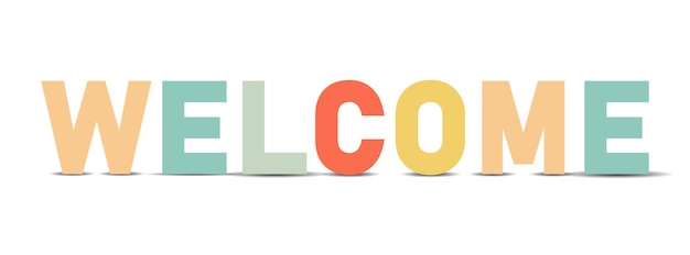 Welcome letters banner. Stock vector banner