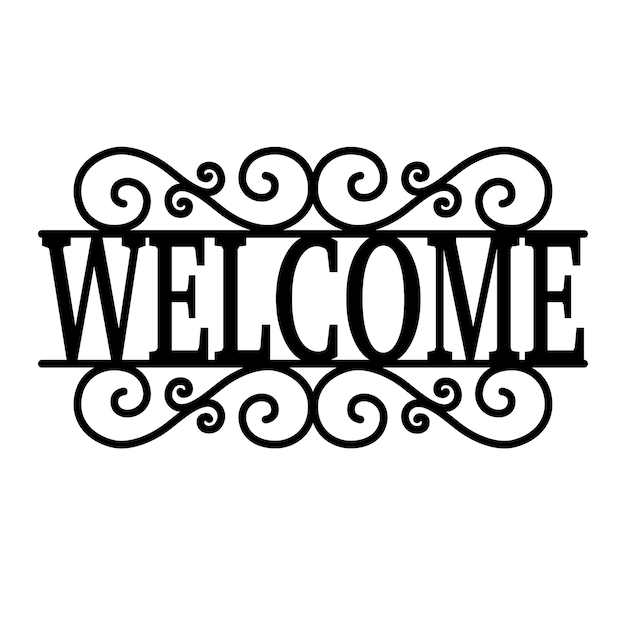 Welcome logo vector ornament