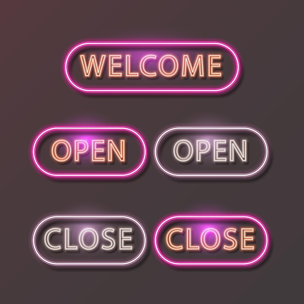 Welcome neon design