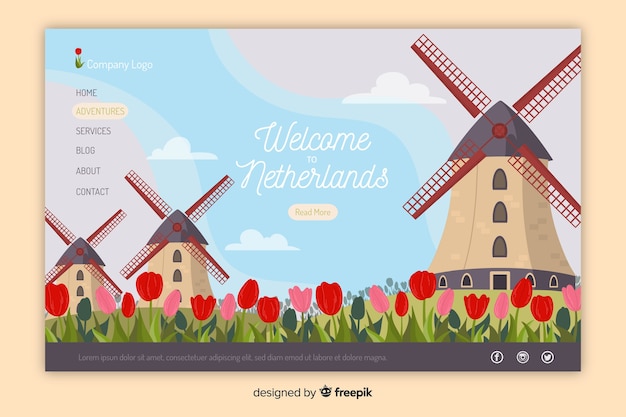 Welcome to the netherlands landing page