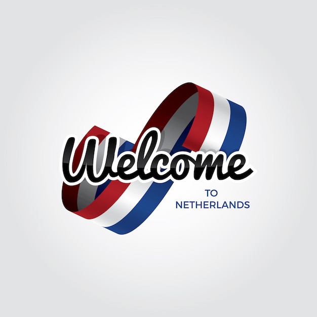 Welcome to Netherlands , vector illustration on a white background