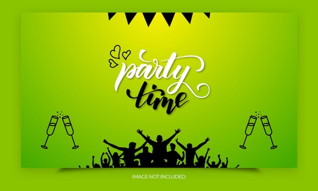 welcome party fest banner for any event banner design template