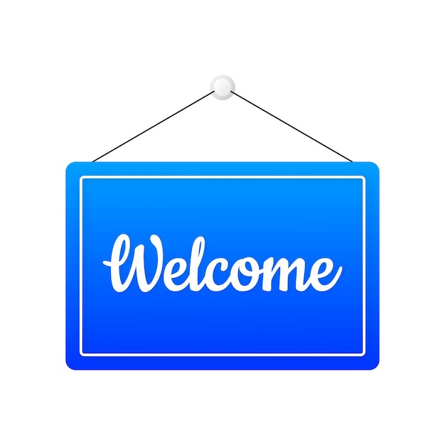 Welcome Roor sign Welcome to the team Join our team Vector illustration