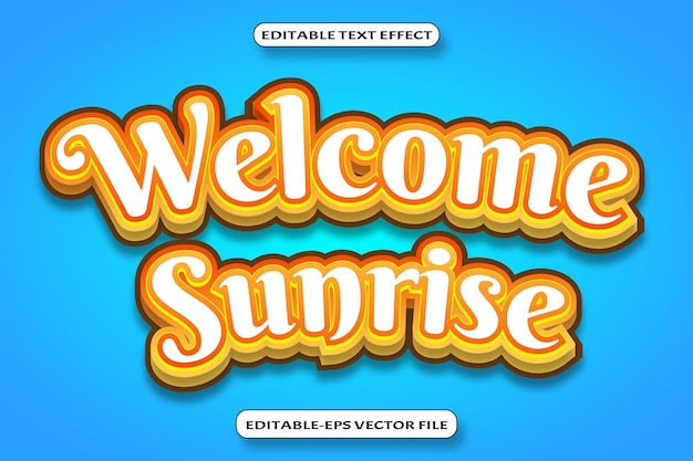 Welcome Summer Editable Text Effect 3 D Emboss Style Design