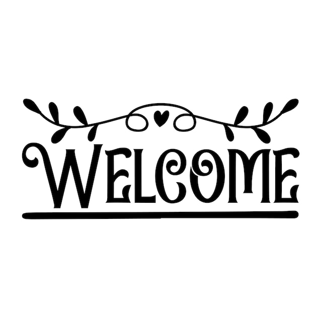 Vector welcome svg