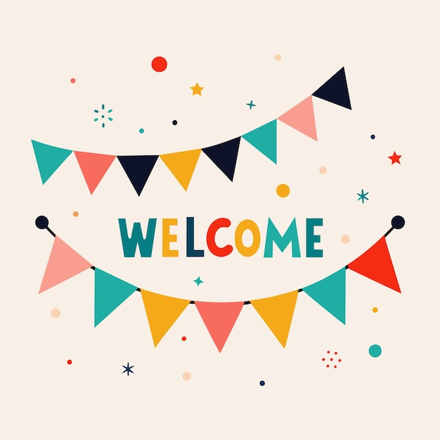 Welcome text vector 21