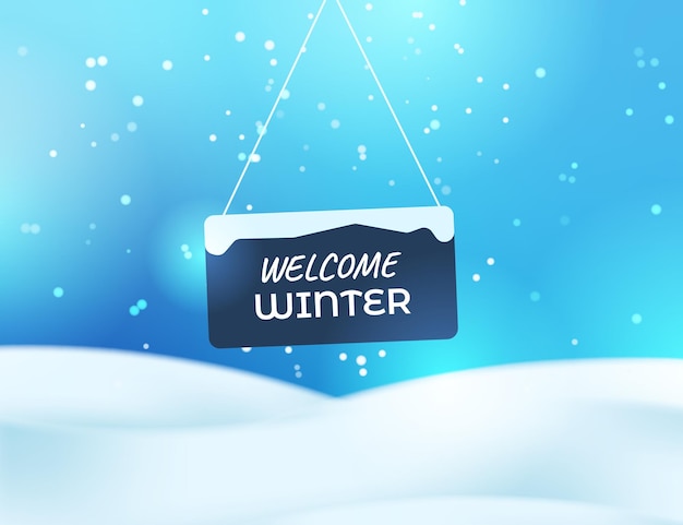 Welcome winter background