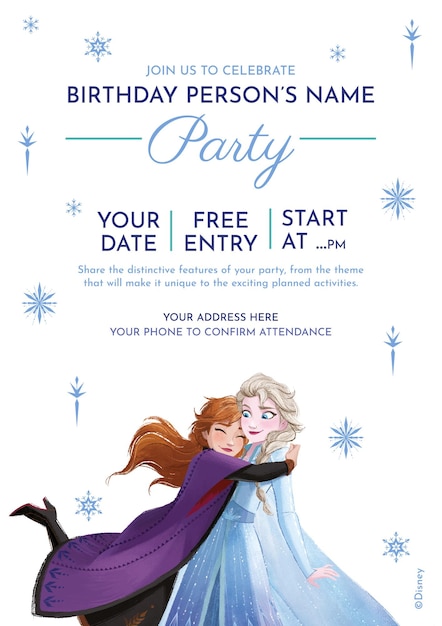 Welcome Winter Frozen Birthday Invitation