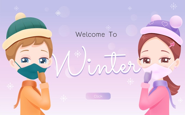 Welcome winter with a cute couple