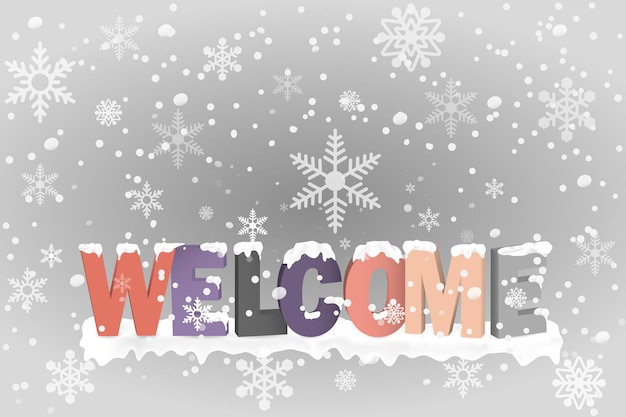 Vector welcome winter