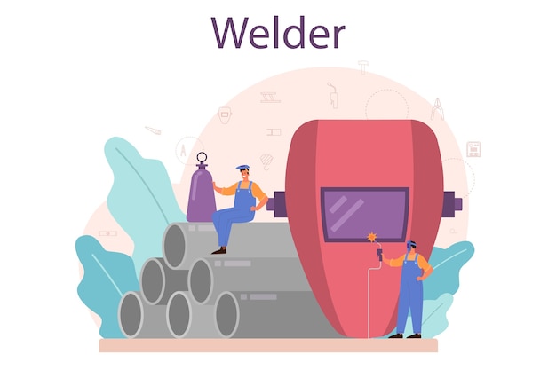 Welder and welding service concept.