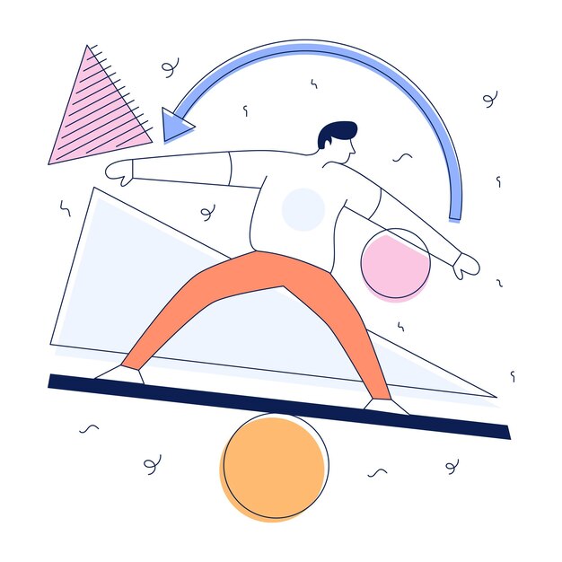 Vector a well-designed flat illustration of fitness