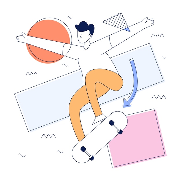 A well-designed flat illustration of fitness