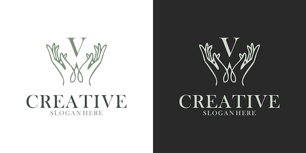 Wellness and beauty logo design template