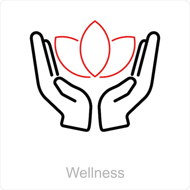 Wellness and flower icon concept