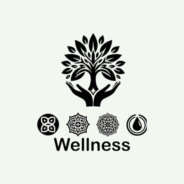 wellness logo design concept