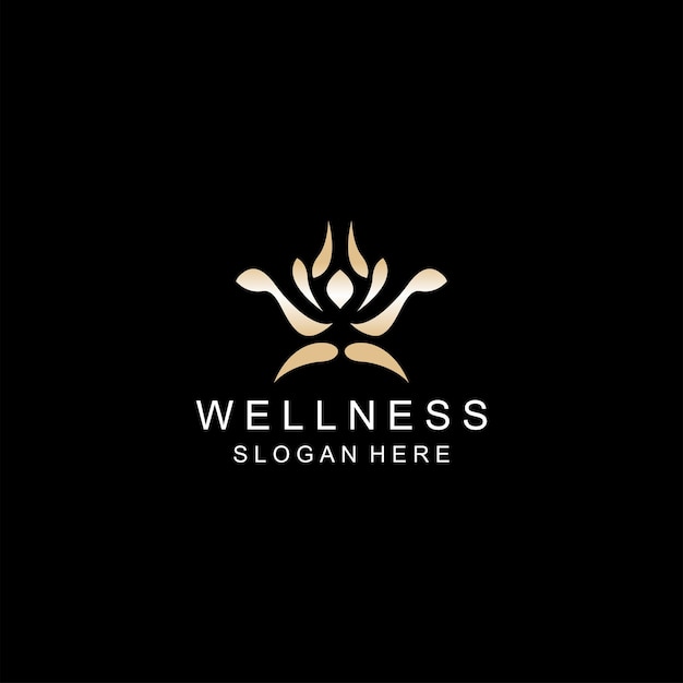 Wellness logo icon design template flat vector