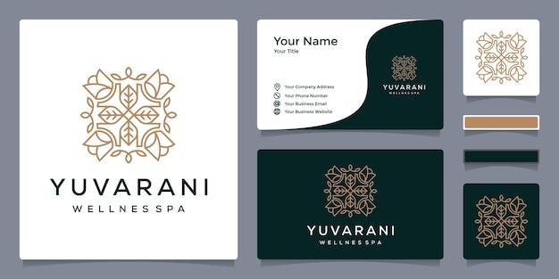 Wellness spa logo with business card template