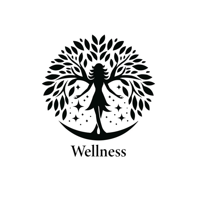 Vector wellness tree logo