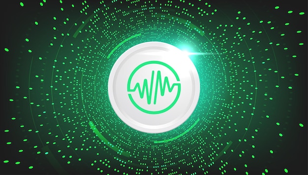 WEMIX coin cryptocurrency concept banner background.