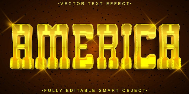 West America Vector Fully Editable Smart Object Text Effect