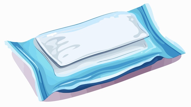 Vector wet wipes packaging vector illustration isolated