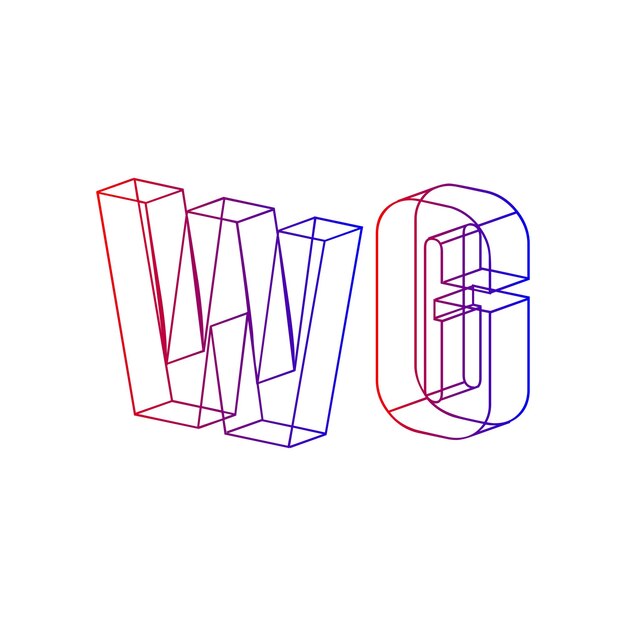 Vector wg initial logo design