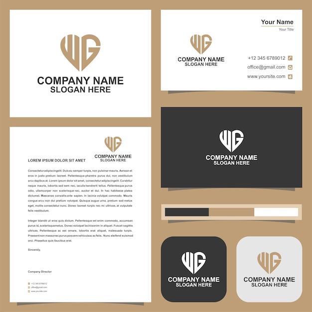 wg initial love and business card premium