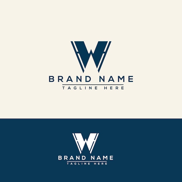 WH logo Design Template Vector Graphic Branding Element.