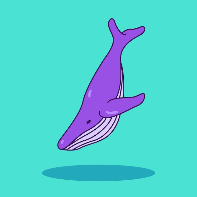 Whale Icon Doodle Illustration