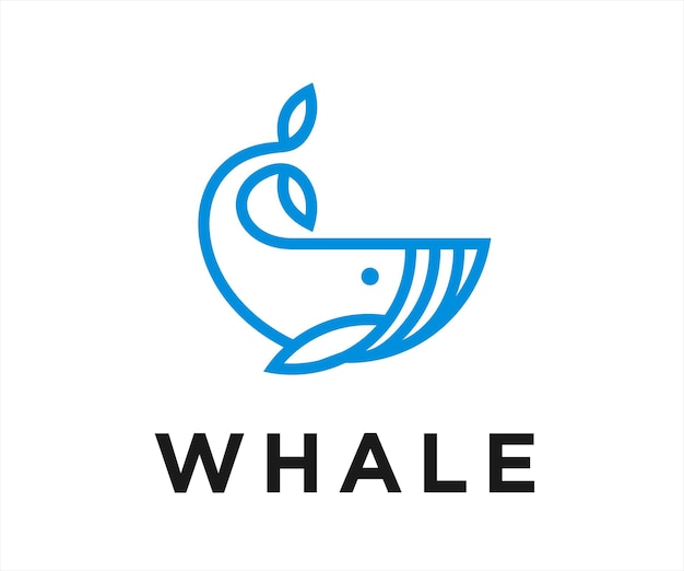 whale logo design vector illustration