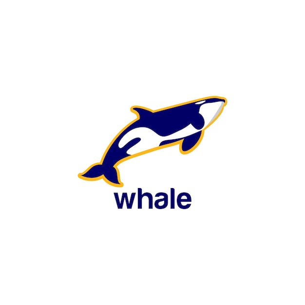 Whale Logo Design Vector Template