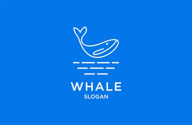 Whale logo icon design template vector illustration