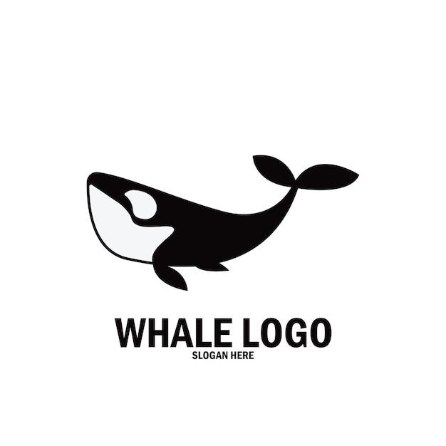 Whale simple logo icon vector illustration template design