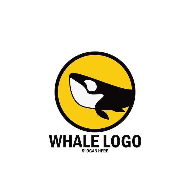 Whale simple logo icon vector illustration template design