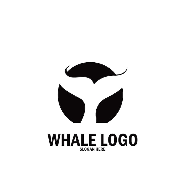 Whale simple logo icon vector illustration template design