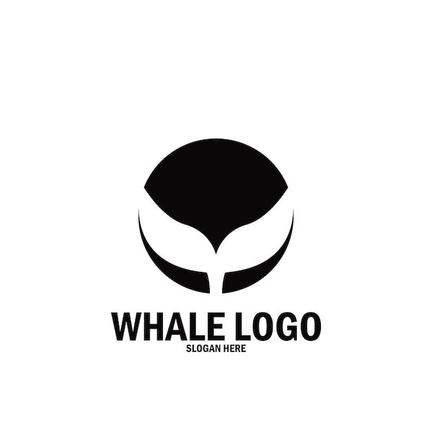 Whale simple logo icon vector illustration template design