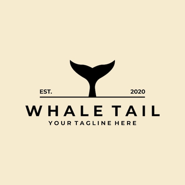 Vector whale tail icon logo vector illustration design