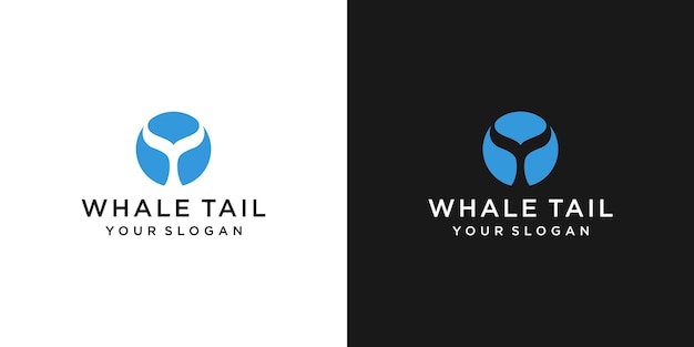 Whale Tail logo icon symbol template