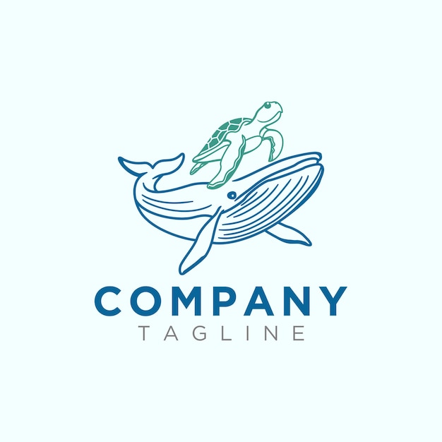 Whale and Turtle Logo