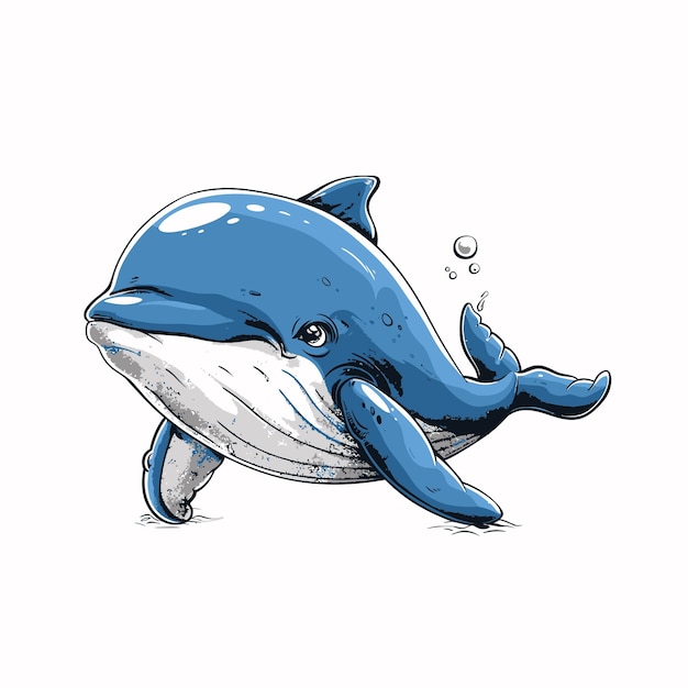 Whale vector cute