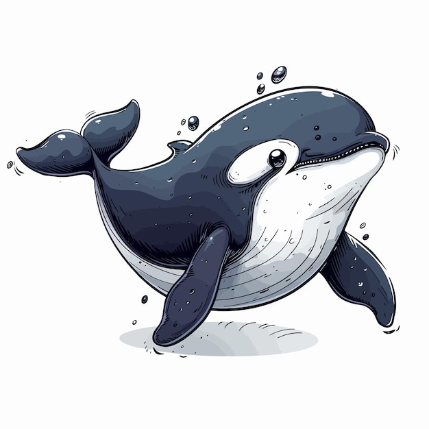 Whale vector cute