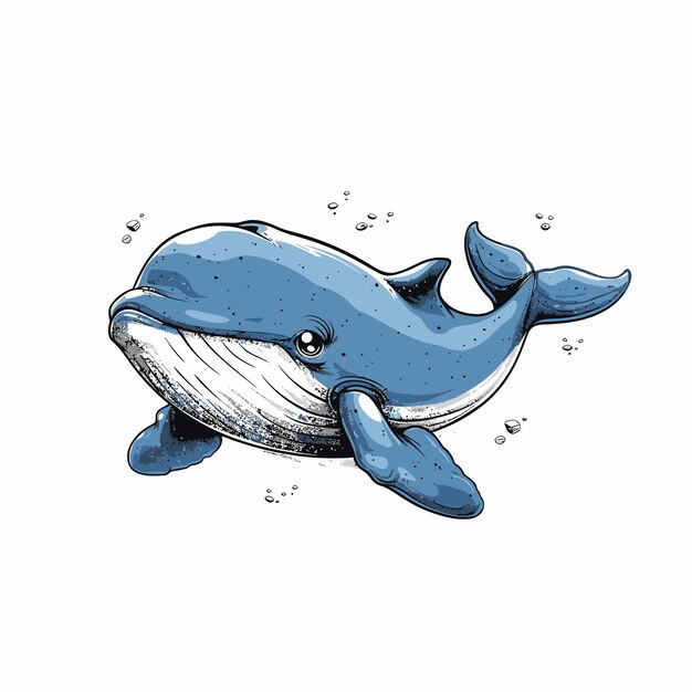 Whale vector cute