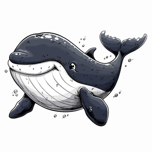 Whale vector cute