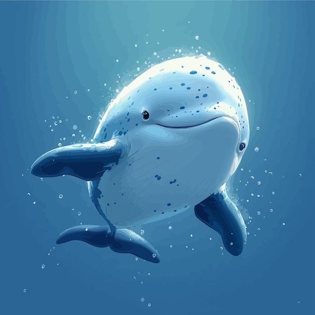 Whale vector cute