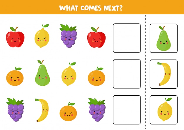 What comes next with cute kawaii fruits.